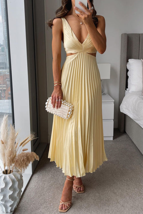 Elsa | Elegant Plisseret Maxikjole